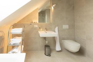 a bathroom with a sink and a toilet at Lipno Verde in Lipno nad Vltavou +18 photos