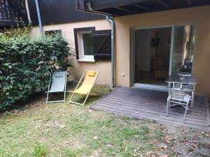 two mirrors sitting on the porch of a house at location Ax les Thermes in Ax-les-Thermes +7 photos