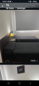 a picture of a bed on a train at Acordes de Gaitas - Departamento 2 in Malargüe