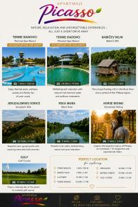 a screenshot of a website for a resort at Apartmaji Picasso Design in Veržej