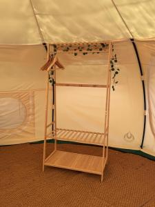 a ladder in the inside of a tent at Sunrise Tent in Sageau +2 photos