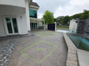 a house with a drawing on the ground in front of it at Large Group KTV Stay, Near Setia Alam, Klang in Klang