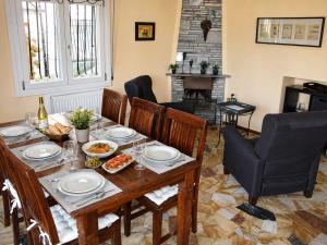 a dining room with a table with food on it at Sogno dOro in Germignaga