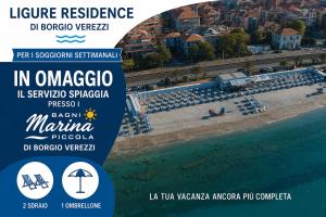 a poster for the event in amargosa on the beach at Ligure Residence in Borgio Verezzi