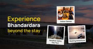 an event banner with the words experience bangalore beyond the stay at The Hosteller Bhandardara in Bhandardara