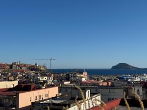 a view of a city with the ocean in the background at Sibilla Flegrea in Pozzuoli