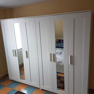 Postel nebo postele na pokoji v ubytování Haus Stricker