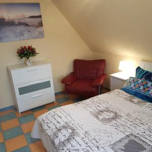 Postel nebo postele na pokoji v ubytování Haus Stricker