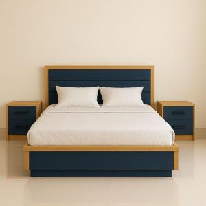 a bedroom with a bed with two night stands at URWURI Motel in Butare