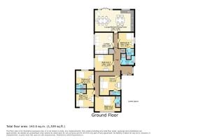 a plan of the ground floor of a house at Downs Escape By My Getaways in Lancing