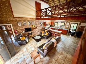an overhead view of a living room with a couch at Nghala Self-catering Holiday Home in Marloth Park