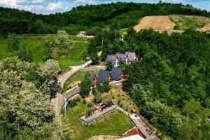 an aerial view of a house on a hill at Kraljičini konaci in Doboj
