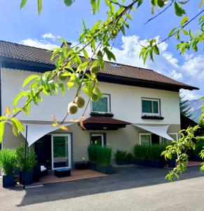 an external view of a house with a tree at FACT Apartments in Arnoldstein