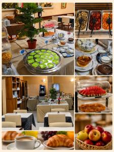 a collage of photos of food and tables in a restaurant at Hotel Riomar in Lagos +50 photos