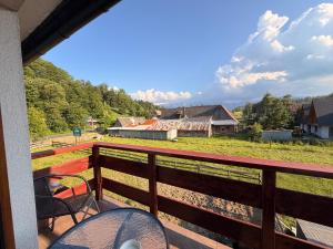 a view from the balcony of a farm house at Spokojna Zagroda in Biały Dunajec