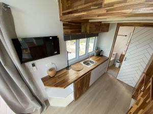 Beach Tiny House - Plot 11 tesisinde mutfak veya mini mutfak +18 fotoğraf