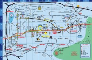 a map of the disneyland resort at Private Sauna Cabin Sleeps 34 Game Rooms in Pigeon Forge