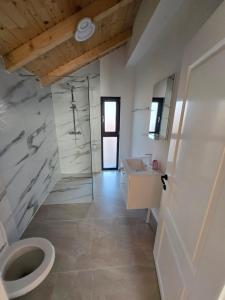 a bathroom with a toilet and a sink at Austrian Villa's in Covasna +37 photos