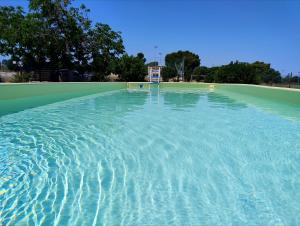 a large swimming pool with blue water in it at Alba e Colori di Puglia in Conversano