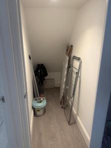 a small room with a toilet in the corner at Nest in Northumberland 2 in Blythe