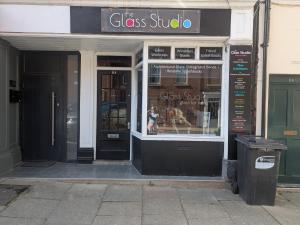 a store front of a glass studio with a window at Beeches Retreat in Shrewsbury