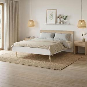 a bedroom with a white bed in a room at Dar Mustapha in Tunis