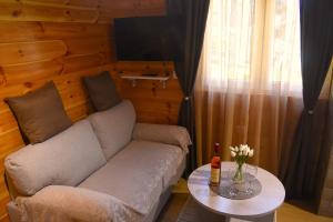 a living room with a couch and a table at Durmitorski san in Žabljak