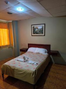 a bedroom with a bed in a room at Hotel Milenio in Guayaquil