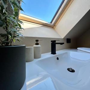 a bathroom with a sink and a window at WILLOW in Pāvilosta +45 photos