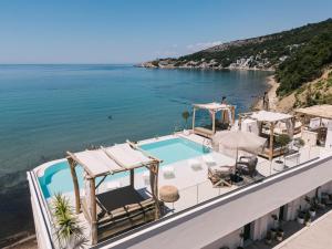 a view of the water from a boat at KAAB Boutique Hotel in Ulcinj