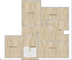 a diagram of a floor plan of a house at Ferienwohnung Vielfalt in Höringhausen