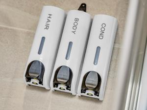 a group of white devices sitting on a counter at LetSavvy Contractor Accommodation Hartlepool in Hartlepool