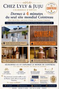 a flyer for a ghee ivy juv champagne jug changes shots at Chambres d'hôtes "Chez Lyly et Juju" Piscine&Sauna Parking Gratuit in Angers +62 photos