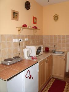 A kitchen or kitchenette at Viola Vendégház