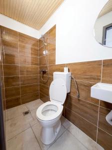 a bathroom with a toilet and a sink at Danilo Room 1 in Pula
