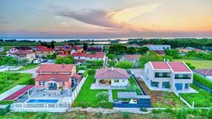 an aerial view of a residential neighborhood with houses at Villa Tea by Rent Istria in Umag