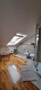 a large room with two sinks and a mirror at Roby53 in Parabiago +46 photos