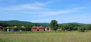 a house in the middle of a field next to a field sidx sidx sidx at Beau séjour in Prayssac +19 photos