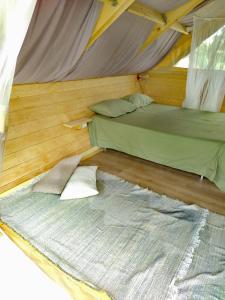 a bedroom with a bed in a tent at Glamping Casacocco' in San Ginesio