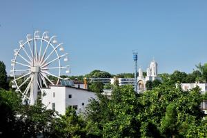 a ferris wheel in a city with trees at Neptune Breeze in Neptun