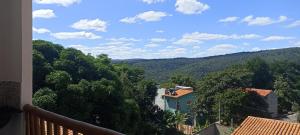 a view of the mountains from a balcony of a house at Bela Vista- LENÇÓIS in Lençóis