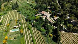 an aerial view of a house with a farm at Le Degoutaud in Le Barroux +66 photos