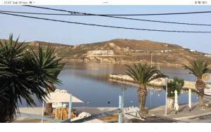 a view of a body of water with palm trees at Sofia’s in Livadi +4 photos
