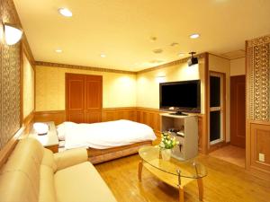 A television and/or entertainment centre at Hotel Joy (Adult Only)