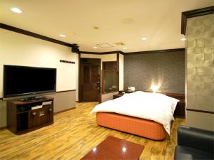 A television and/or entertainment centre at Hotel Joy (Adult Only)