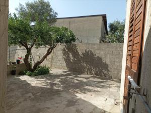 a brick wall with a tree in front of it at Casa della nonna in Donisi +7 photos