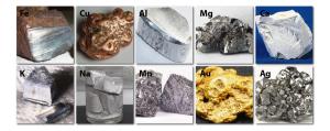 a collage of pictures of different minerals at Begimay Inn in Toguz-Bulak