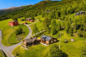 an aerial view of a home in a mountain at Hallingstue by Hallstensgaard - Geilo in Geilo