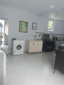 a laundry room with a washer and a washing machine at Bagrationi 54 in Kobuleti