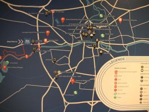 a map of kuala lumpur with red dots at ibis budget Rennes Rte Lorient in Rennes